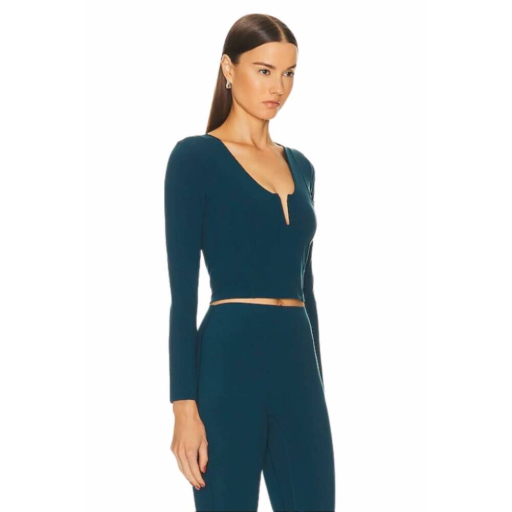 NEW BANDIER deep v-neck top in reflecting pond